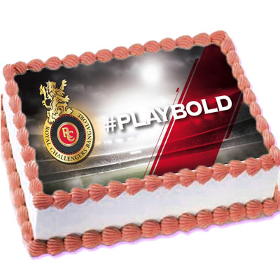 "RCB Logo Photo cake - 2kgs - Click here to View more details about this Product